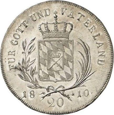 Rewers monety - 20 krajcarow 1810 - cena srebrnej monety - Bawaria, Maksymilian I