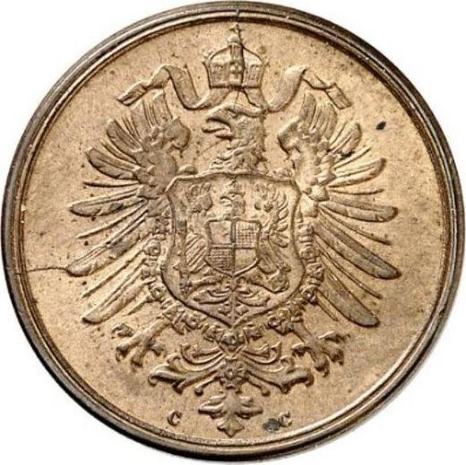 Реверс монеты - 2 пфеннига 1876 года C "Тип 1873-1877" - цена  монеты - Германия, Германская Империя
