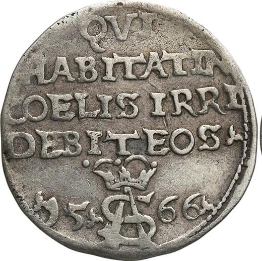 Rewers monety - Trojak 1566 "Litwa" - cena srebrnej monety - Polska, Zygmunt II August