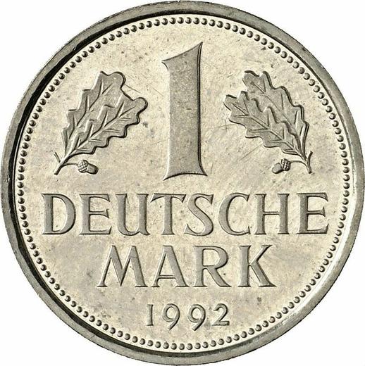 Anverso 1 marco 1992 A - valor de la moneda  - Alemania, RFA