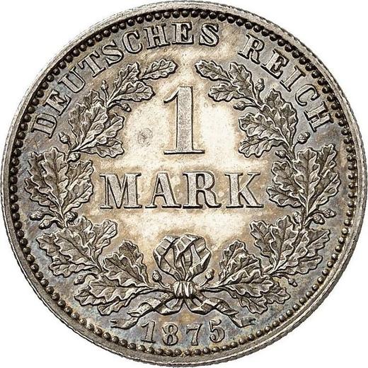 Аверс монеты - 1 марка 1875 года J "Тип 1873-1887" - цена серебряной монеты - Германия, Германская Империя