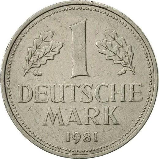 Awers monety - 1 marka 1981 G - cena  monety - Niemcy, RFN
