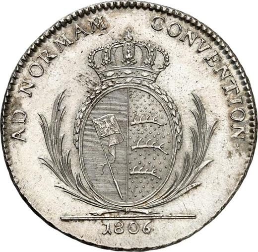 Rewers monety - Talar 1806 - cena srebrnej monety - Wirtembergia, Fryderyk I