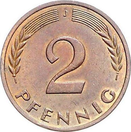 Obverse 2 Pfennig 1969 J "Type 1950-1969" -  Coin Value - Germany, FRG