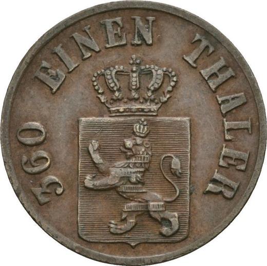 Anverso Heller 1863 - valor de la moneda  - Hesse-Cassel, Federico Guillermo