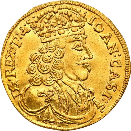 Аверс монеты - 2 дуката 1657 года IT Розетки - цена золотой монеты - Польша, Ян II Казимир