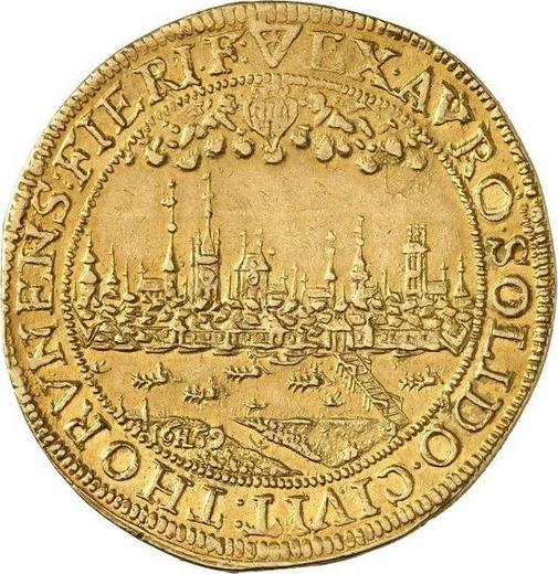 Reverso Donación 4 ducados 1659 HL "Toruń" - valor de la moneda de oro - Polonia, Juan II Casimiro