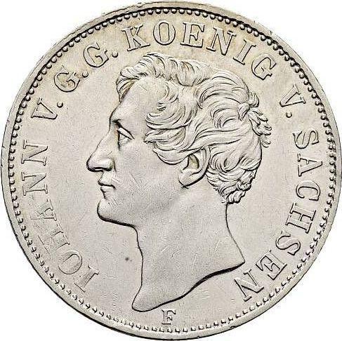 Awers monety - Talar 1854 F - cena srebrnej monety - Saksonia-Albertyna, Jan