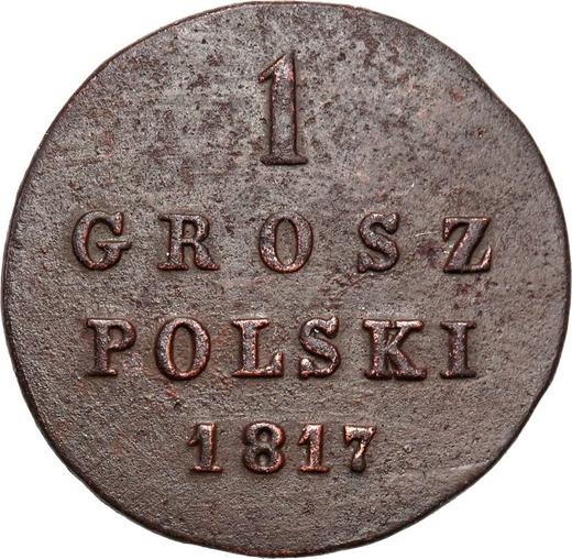 Reverso 1 grosz 1817 IB "Cola larga" - valor de la moneda  - Polonia, Zarato de Polonia