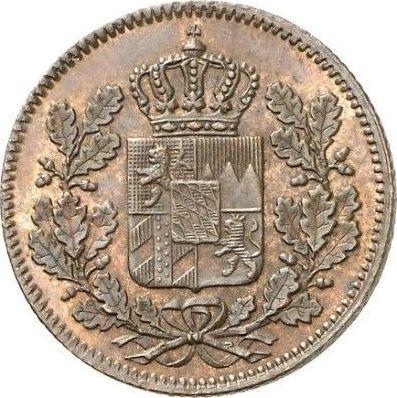 Аверс монеты - 2 пфеннига 1848 года - цена  монеты - Бавария, Людвиг I