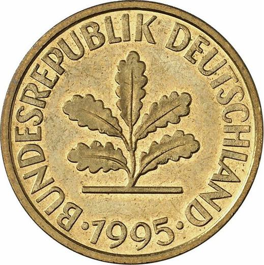 Реверс монеты - 10 пфеннигов 1995 года F - цена  монеты - Германия, ФРГ