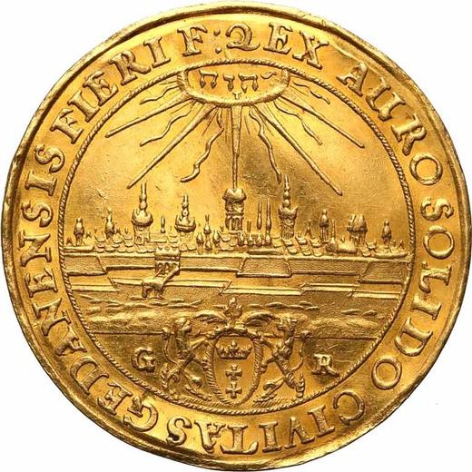 Rewers monety - Donatywa Dwudukat bez daty (1649-1668) GR "Gdańsk" - cena złotej monety - Polska, Jan II Kazimierz