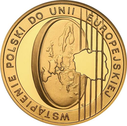 Reverso 200 eslotis 2004 MW ET "Adhesión de Polonia a la Unión Europea" - valor de la moneda de oro - Polonia, República moderna