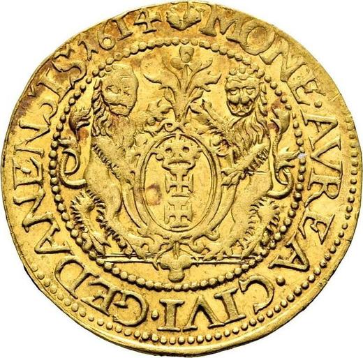 Rewers monety - Dukat 1614 "Gdańsk" - cena złotej monety - Polska, Zygmunt III