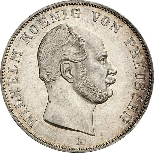 Аверс монеты - Талер 1862 года A "Горный" - цена серебряной монеты - Пруссия, Вильгельм I