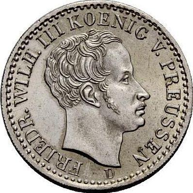 Аверс монеты - 1/6 талера 1840 года D - цена серебряной монеты - Пруссия, Фридрих Вильгельм III