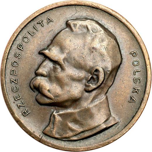 Reverso Pruebas 100 marcos 1922 "Józef Piłsudski" Bronce - valor de la moneda  - Polonia, Segunda República
