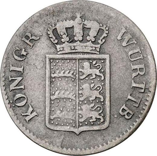 Аверс монеты - 3 крейцера 1842 года "Тип 1839-1842" - цена серебряной монеты - Вюртемберг, Вильгельм I