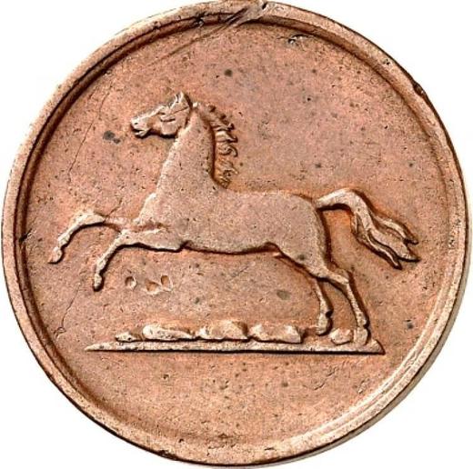Аверс монеты - 2 пфеннига 1855 года B - цена  монеты - Брауншвейг-Вольфенбюттель, Вильгельм