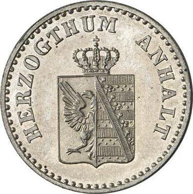 Аверс монеты - 1 серебряный грош 1855 года A - цена серебряной монеты - Ангальт-Дессау, Леопольд Фридрих