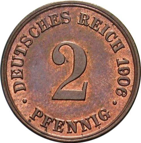 Аверс монеты - 2 пфеннига 1906 года D "Тип 1904-1916" - цена  монеты - Германия, Германская Империя