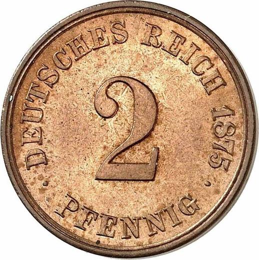 Аверс монеты - 2 пфеннига 1875 года F "Тип 1873-1877" - цена  монеты - Германия, Германская Империя