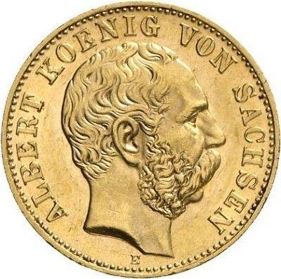 Anverso 10 marcos 1893 E "Sajonia" - valor de la moneda de oro - Alemania, Imperio alemán