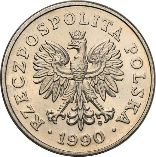 Obverse Pattern 50 Zlotych 1990 MW Nickel -  Coin Value - Poland, III Republic before denomination