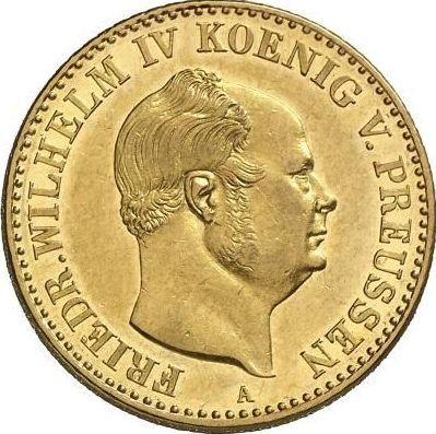 Аверс монеты - 2 фридрихсдора 1855 года A - цена золотой монеты - Пруссия, Фридрих Вильгельм IV