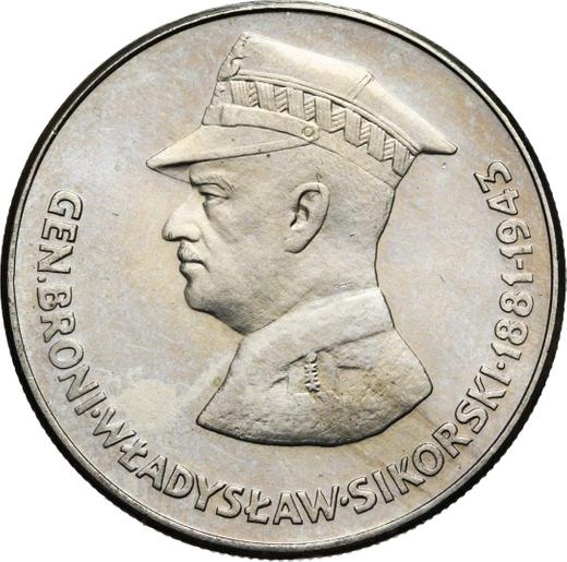 Reverso 50 eslotis 1981 MW "General Władysław Sikorski" Cuproníquel - valor de la moneda  - Polonia, República Popular