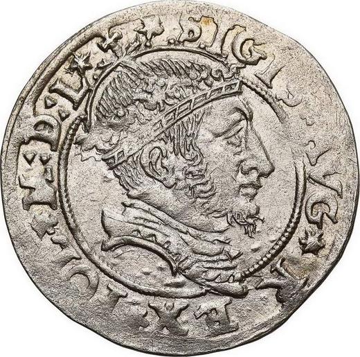 Аверс монеты - 1 грош 1545 года "Литва" - цена серебряной монеты - Польша, Сигизмунд II Август