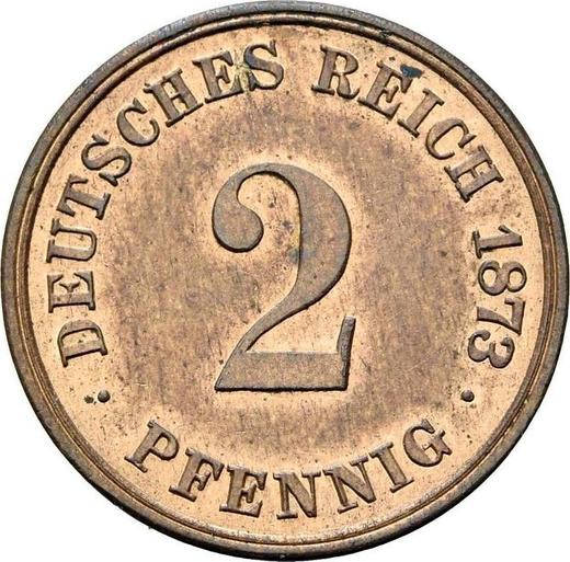 Аверс монеты - 2 пфеннига 1873 года D "Тип 1873-1877" - цена  монеты - Германия, Германская Империя
