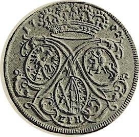 Реверс монеты - Дукат 1702 года EPH "Коронный" - цена золотой монеты - Польша, Август II Сильный