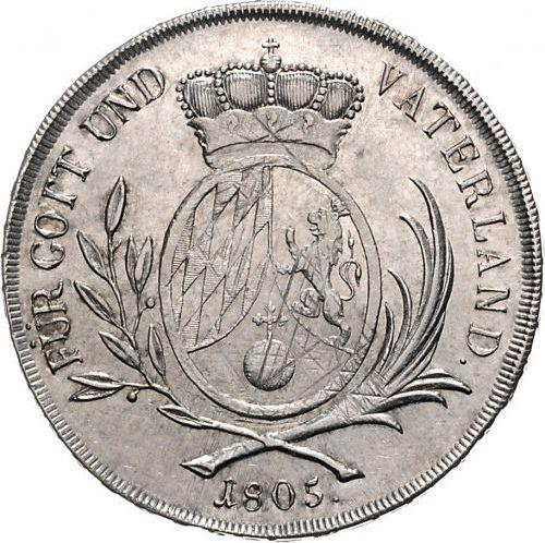 Реверс монеты - Талер 1805 года - цена серебряной монеты - Бавария, Максимилиан I