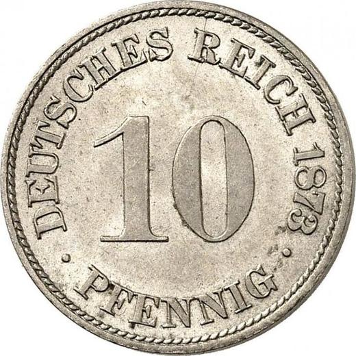 Аверс монеты - 10 пфеннигов 1873 года D "Тип 1873-1889" - цена  монеты - Германия, Германская Империя