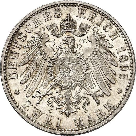 Reverse 2 Mark 1895 A "Hesse" - Silver Coin Value - Germany, German Empire