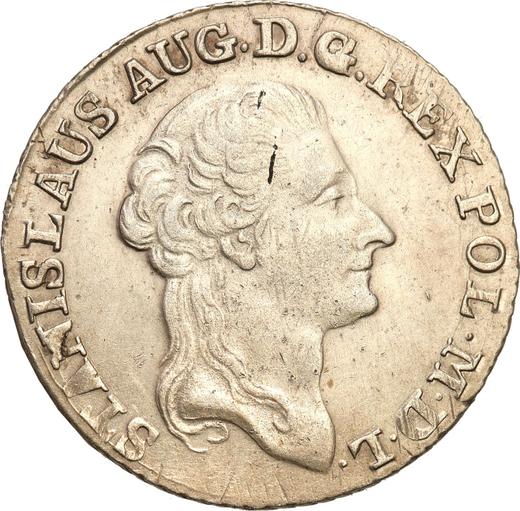 Аверс монеты - Злотовка (4 гроша) 1790 года EB - цена серебряной монеты - Польша, Станислав II Август