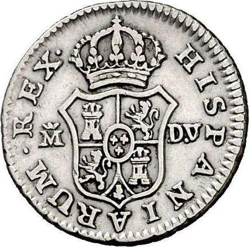 Reverso Medio real 1785 M DV - valor de la moneda de plata - España, Carlos III
