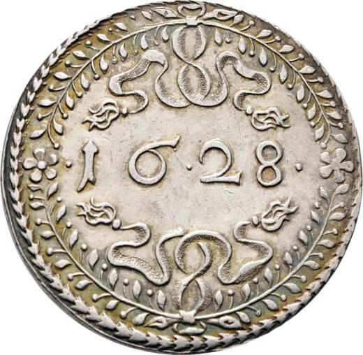 Реверс монеты - Талер 1628 года "Тип 1623-1628" - цена серебряной монеты - Польша, Сигизмунд III Ваза