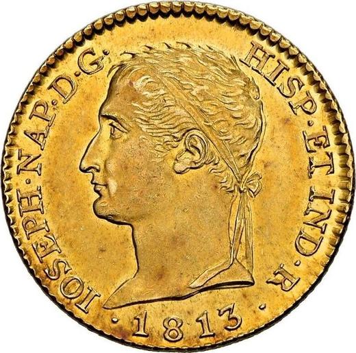 Obverse 80 Reales 1813 M RN - Gold Coin Value - Spain, Joseph Bonaparte