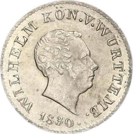Anverso 6 Kreuzers 1830 - valor de la moneda de plata - Wurtemberg, Guillermo I