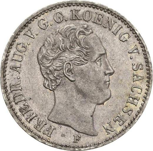 Awers monety - 1/6 talara 1851 F - cena srebrnej monety - Saksonia-Albertyna, Fryderyk August II