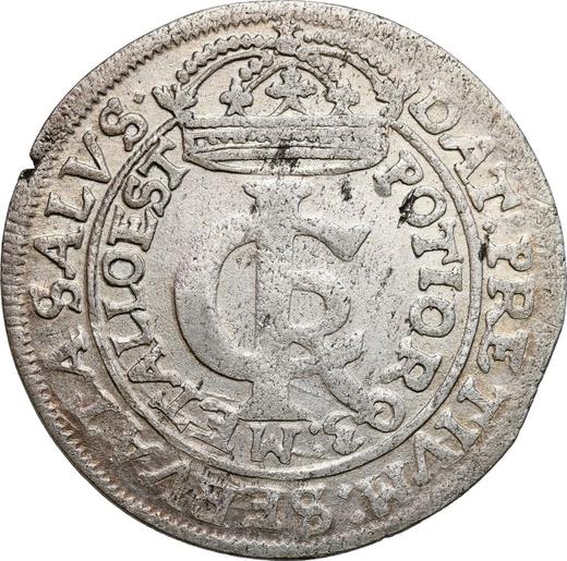Аверс монеты - Злотовка (30 грошей) 1663 года AT - цена серебряной монеты - Польша, Ян II Казимир