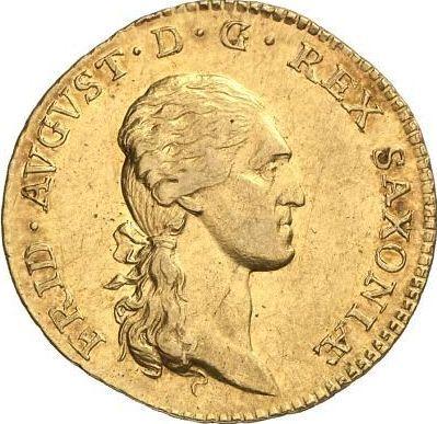 Аверс монеты - 5 талеров 1807 года S.G.H. - цена золотой монеты - Саксония, Фридрих Август I