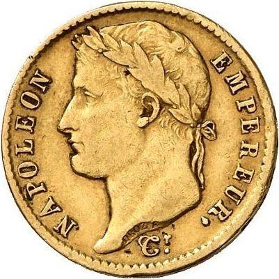 Аверс монеты - 20 франков 1812 года U "Тип 1809-1815" Тулуза - цена золотой монеты - Франция, Наполеон I