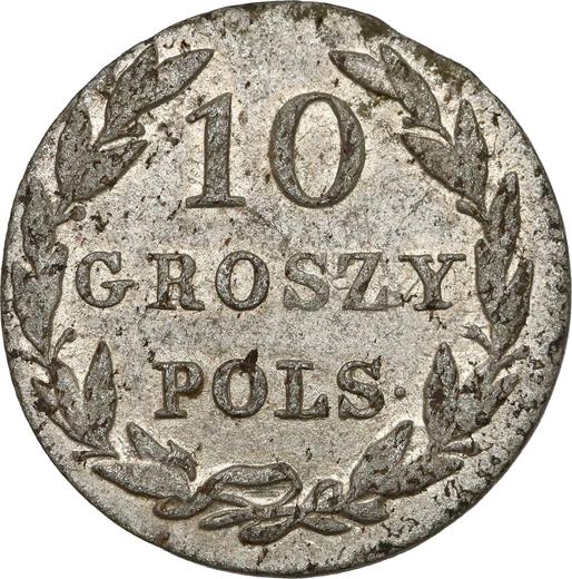 Revers 10 Groszy 1828 FH - Silbermünze Wert - Polen, Kongresspolen