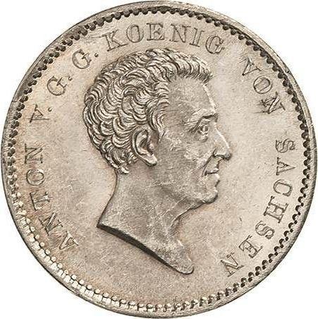 Аверс монеты - 1/3 талера 1827 года S - цена серебряной монеты - Саксония-Альбертина, Антон
