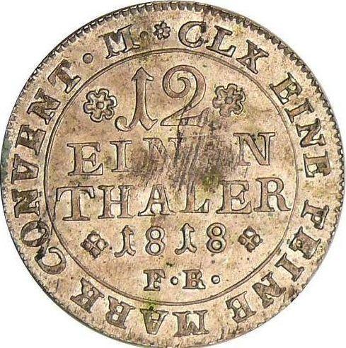 Reverso 1/12 tálero 1818 FR - valor de la moneda de plata - Brunswick-Wolfenbüttel, Carlos II