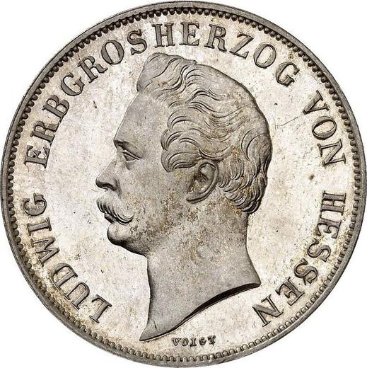 Awers monety - 1 gulden 1843 "Z okazji wizyty rosyjskiego spadkobiercy" - cena srebrnej monety - Hesja-Darmstadt, Ludwik II