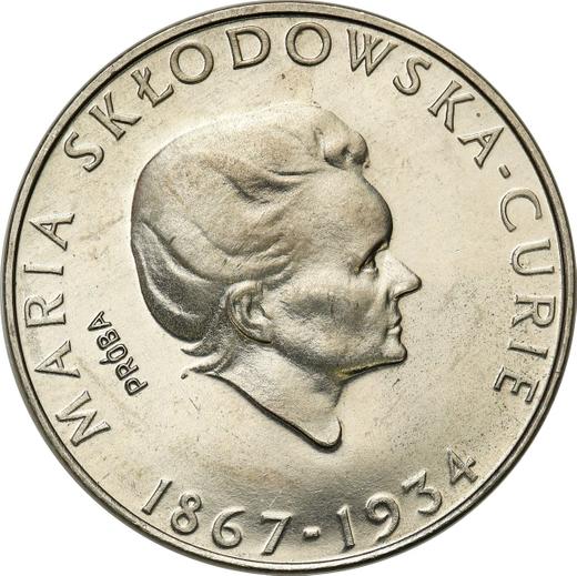 Reverso Pruebas 100 eslotis 1974 MW "Maria Skłodowska-Curie" Níquel - valor de la moneda  - Polonia, República Popular